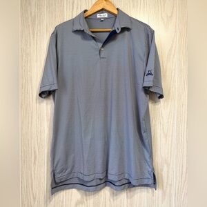 Peter Millar Striped Performance Golf Polo Size L EUC